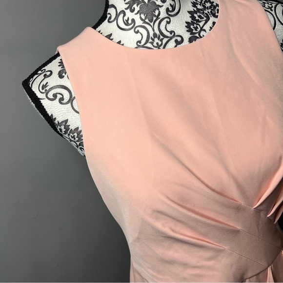 Eliza J Ruffle Drape Sleeveless Maxi Dress Evening Gown Size 6 Wedding Guest - Picture 6 of 16